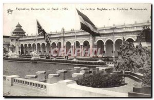 Expo Ghent-Ghent-Belgium-Belgium 1913- The English Section and the Fountain M...
