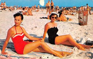 Sun bathers on the Beach Wilmington 1964 