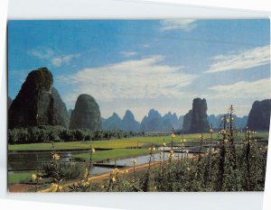 Postcard A Distant View of Otter Rock Guilin China