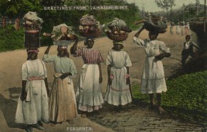 PC JAMAICA, PEASANTS, Vintage Postcard (b39990)