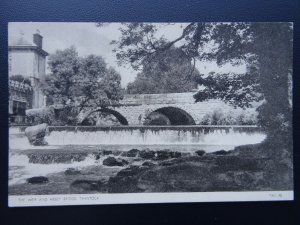 Devon TAVISTOCK The Weir & Abbey Bridge - Old Postcard by Jarrold