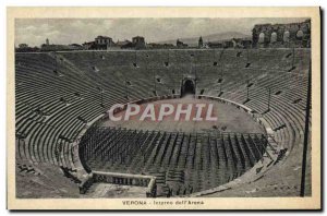 Postcard Old Verona Interno dell & # 39 Arena