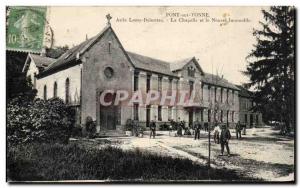 Old Postcard Pont sur Yonne Asylum Lamy DELESTREZ The Chapel and the New Buil...