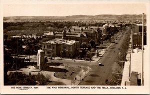 Vtg Adelaide South Australia War Memorial North Terrace The Hills RPPC Postcard