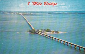 Aerial View Seven Mile Bridge Over Pigeon Key Overseas Highway The Keys Florida