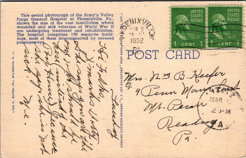 Postcard Valley Forge General Hospital Phoenixville PA