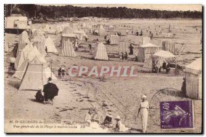 Old Postcard St Georges de Didonne (Silver Cote) General view of the beach at...