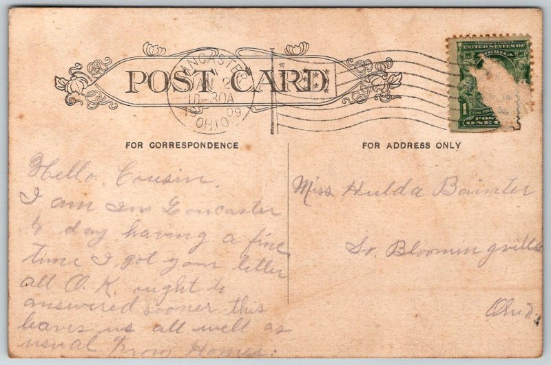 Lancaster Ohio 1909 Postcard Shimp's Hill North
