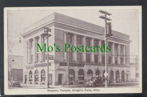 America Postcard - Masonic Temple, Chagrin Falls, Ohio    SW4224