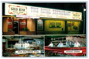 Boise Idaho ID Postcard Royal Restaurant Building Multiview 1960 Vintage Antique