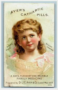 1880's-90's Ayer's Cathartic Pills Quack Medicine Lovely Child P172