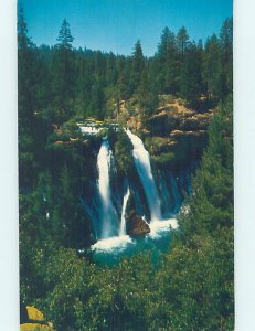 Chrome WATERFALL SCENE Burney Falls - Near Redding California CA AG3885