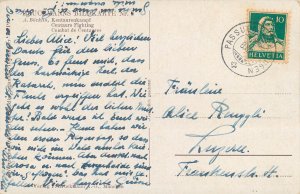 A. Bocklin centaur fight fine art postcard 1923