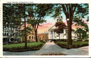 Massachusetts Springfield Court Sqiare 1935