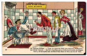 Old Postcard Fantasy Humor boss d & # 39hotel