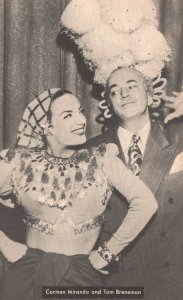 Vintage Postcard 1910's Carmen Miranda And Tom Breneman Breakfast In Hollywood 