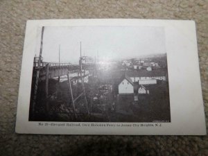 ELEVATED R.R., FROM HOBOKEN FERRY TO JERSEY CITY HEIGHTS, N.J. USED VINTAGE CARD