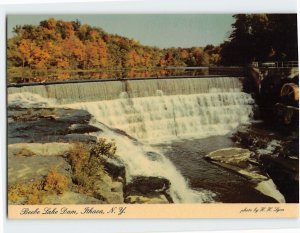 Postcard Beebe Lake Dam, Ithaca, New York