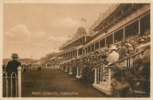 Race Stands in Calcutta India vintage postcard