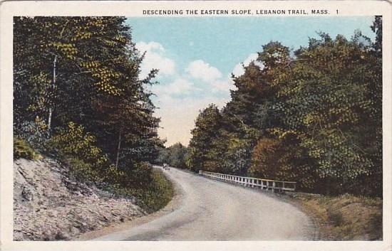 Massachusetts Lebanon Trail Descending The Eastern Slope