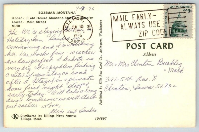 Bozeman, Montana Classic Cars Texaco Main Street 1976