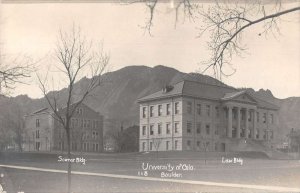 Boulder Colorado University Science Building Real Photo Postcard AA33646