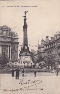 Belgium Brussels Monument Anspach 1908