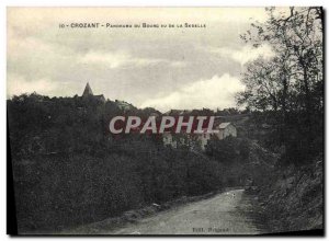Old Postcard Crozant Panorama Du Bourg Seen From The Sedelle