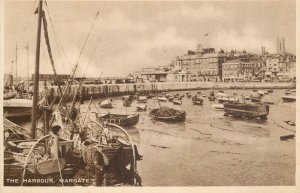 UK England sail & navigation themed postcard Margate harbour sailing vessel boat