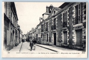 Saint-Aignan Loir-et-Cher France Postcard Mayoralty and High Street c1910