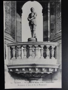 France: ROUEN Monument de Jeanne of Arc a' Bonsecours c1916 by E.L. Deley