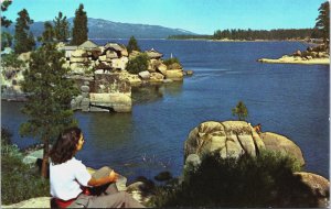 USA California San Bernardino Big Bear Lake Vintage Postcard C163