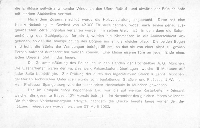 B227 Germany Echelsbacher Bruecke Bridge vintage postcard