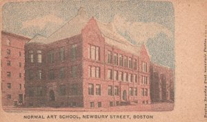 Vintage Postcard 1900's Normal Art School Newbury Street Boston Massachusetts MA