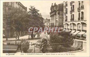 Old Postcard Clermont Ferrand Desaix and Square View of the Puy de Dome