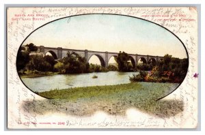 c1907 Postcard CA Santa Ana Bridge Salt Lake Route