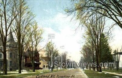 Tompkins Street in Cortland, New York