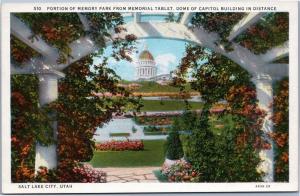 Memory Park - View from Memorial Tablet, Salt Lake City