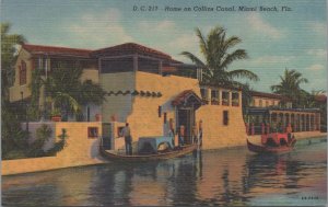 Postcard Home on Collins Canal Miam Beach FL