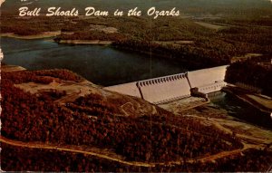 Arkansas Aerial View Bull Shoals Dam In The Ozarks