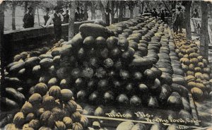 F46/ Rocky Ford Colorado Postcard 1911 Melon Pile Watermelon Farm