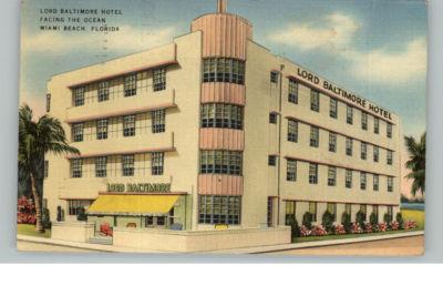 Miami Beach FL Hotel Postcard