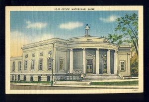 Early Waterville, Maine/ME Postcard, US Post Office, Art Deco Style
