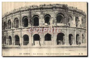 Postcard Old Nimes Les Arenes External view