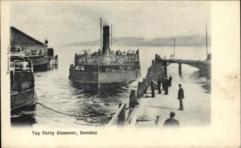 Dundee Scotland Tay Ferry Steamer c1910 Vintage Postcard