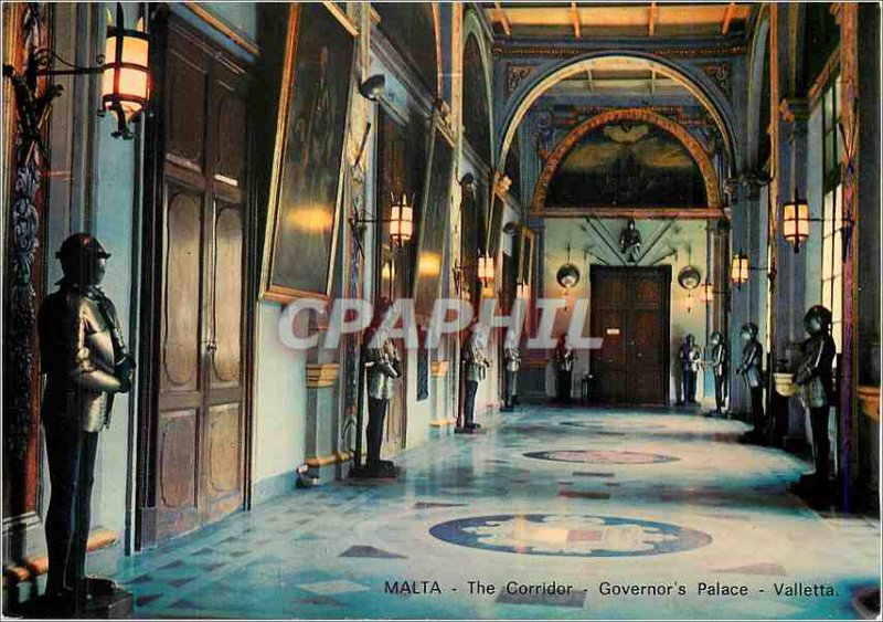 Postcard Modern Malta The Corridor Governors Square Valletta Army