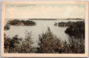 Thousand Islands View From The Bluff Gananoque Ontario Canada CA Posted Postcard