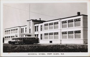 Canada New Brunswick Port Elgin Memorial School Vintage RPPC C208