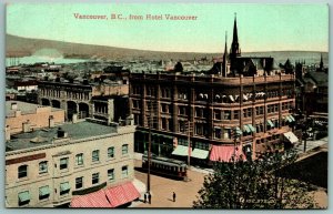 View From Hotel Vancouver BC British Columbia Canada UNP DB Postcard J10