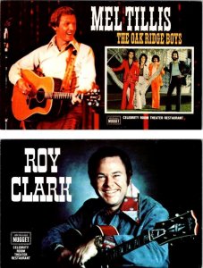 2~Postcards Reno, NV Nevada  MEL TILLIS & ROY CLARK  Nugget Casino Advertising